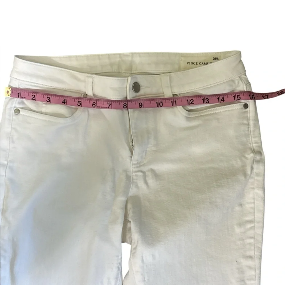 Vince Camuto White Skinny Jeans Stretchy Ankle-Length